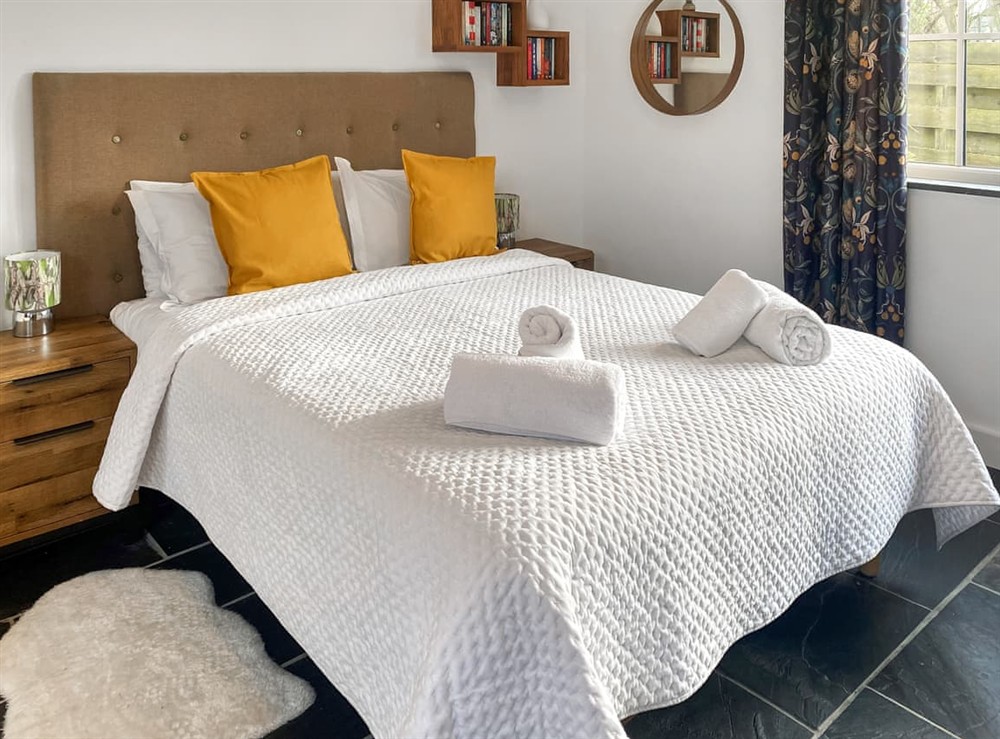 Double bedroom at The Milking Parlour in St Ives, Cornwall