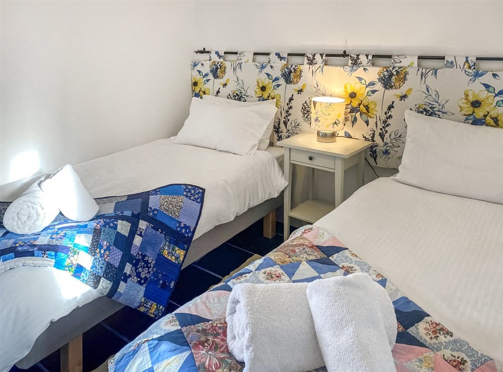 Twin bedroom at The Milking Parlour in St Ives, Cornwall