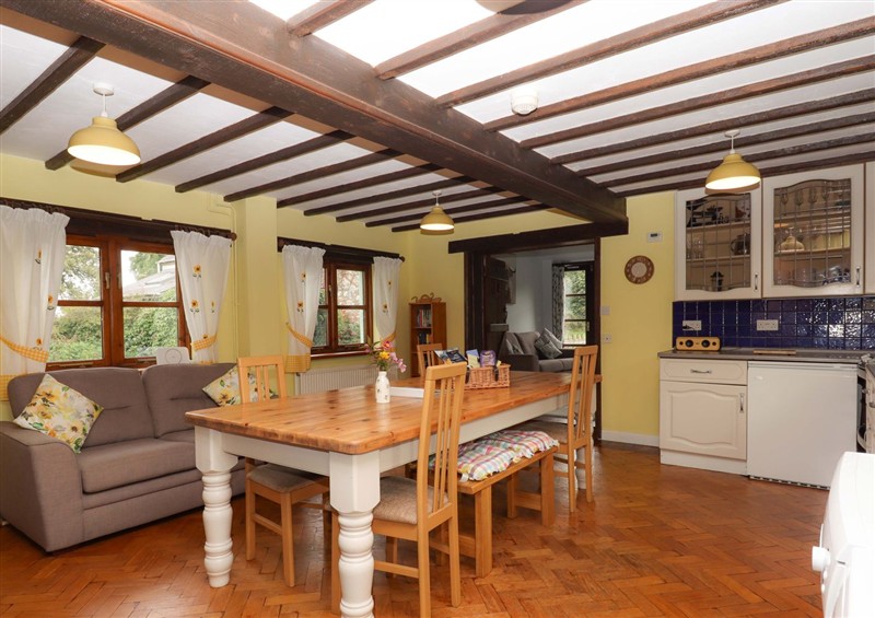 Dining room at The Milking Shippon at Thorne, Langtree near Great Torrington