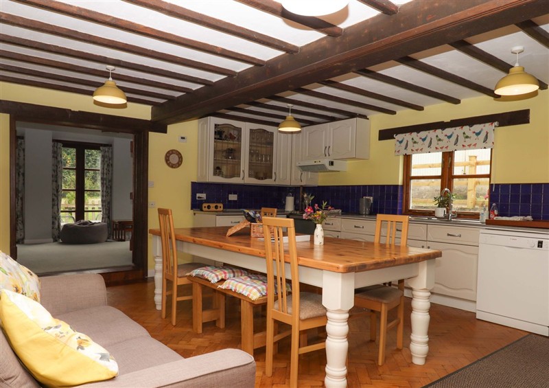 The dining area at The Milking Shippon at Thorne, Langtree near Great Torrington