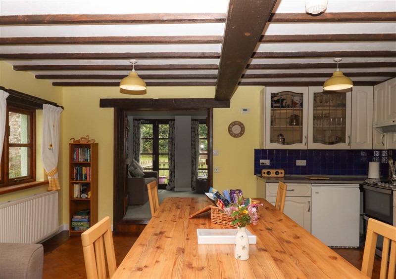 This is the dining room at The Milking Shippon at Thorne, Langtree near Great Torrington