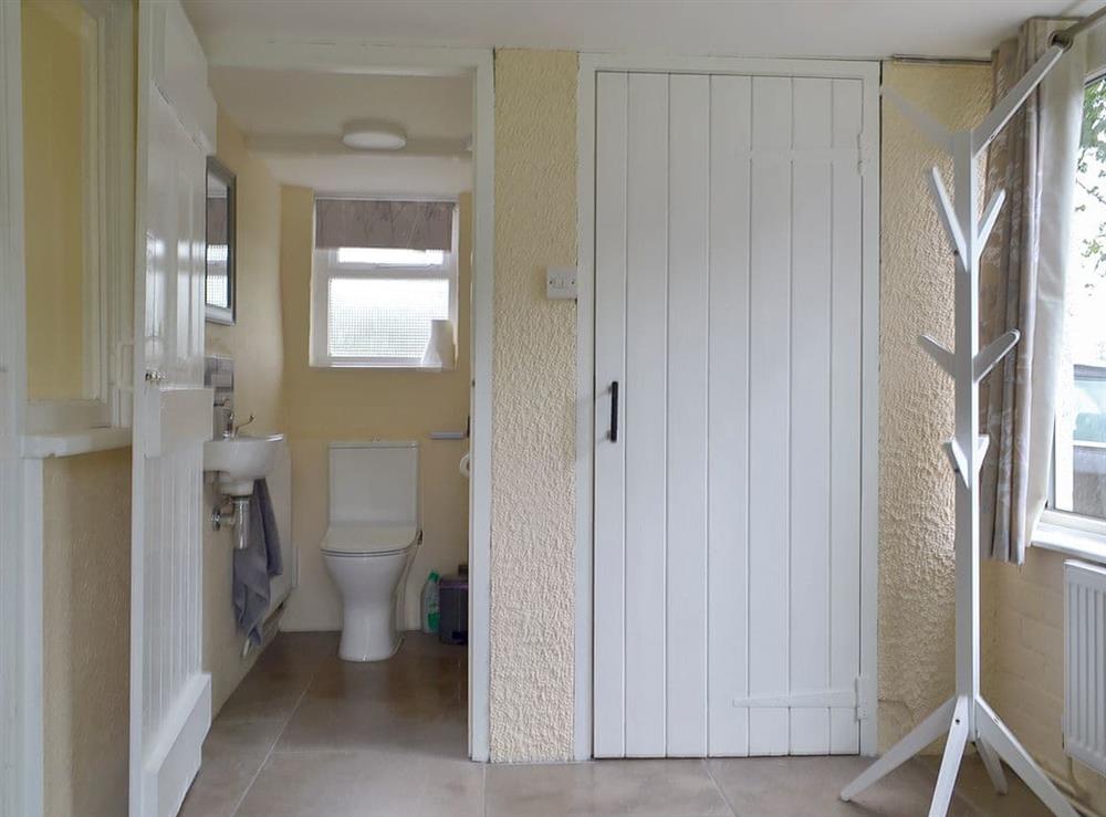 Separate toilet at The Mill Cottage in Heath, near Chesterfield, Derbyshire