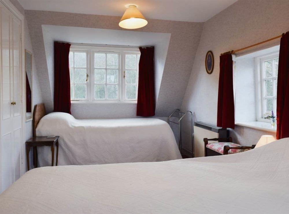 Double bedroom with additional single bed at The Mill in Eardiston, near Tenbury Wells, Worcestershire