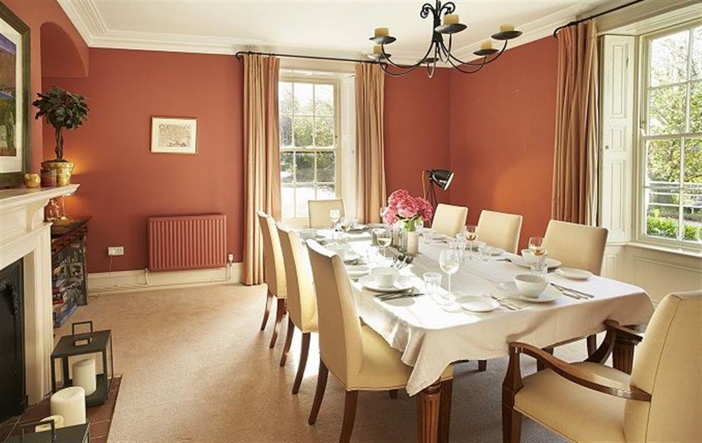 Ground floor: Dining room at The Mill House, Buxton with Lamas