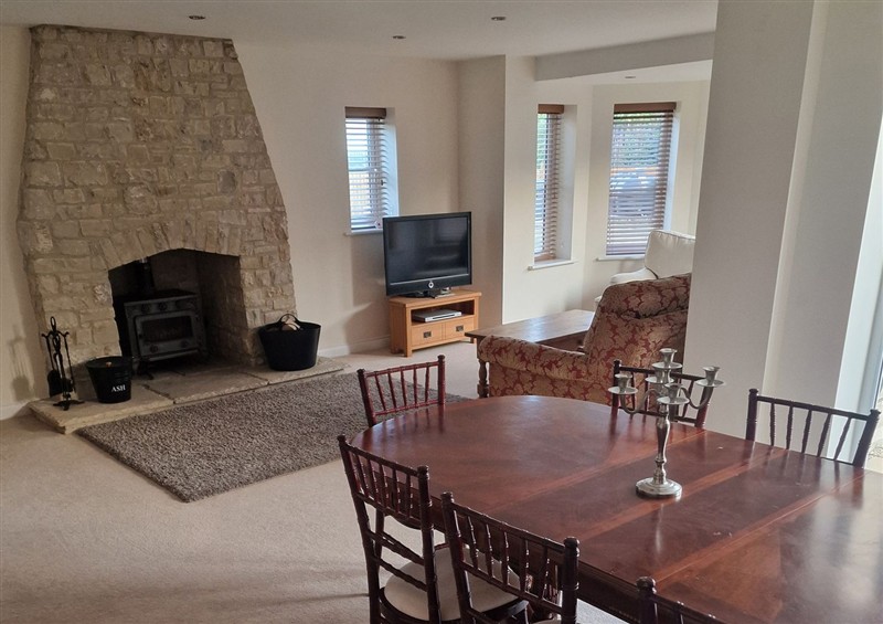 The living area at The Mill House, Glastonbury