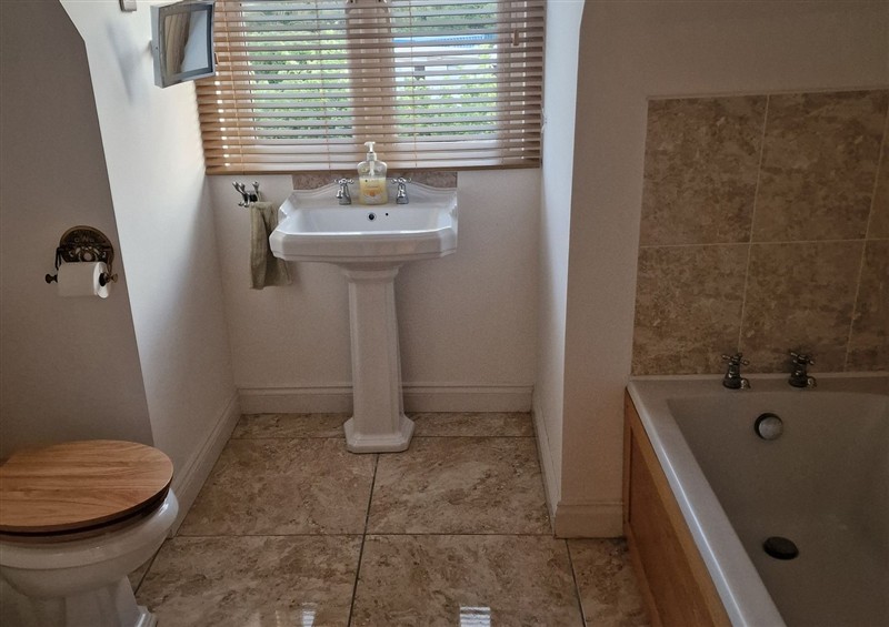 This is the bathroom at The Mill House, Glastonbury