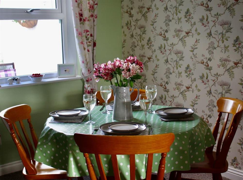 Dining Area at The Miners Cottage in Loftus, near Saltburn-by-the-Sea, Cleveland