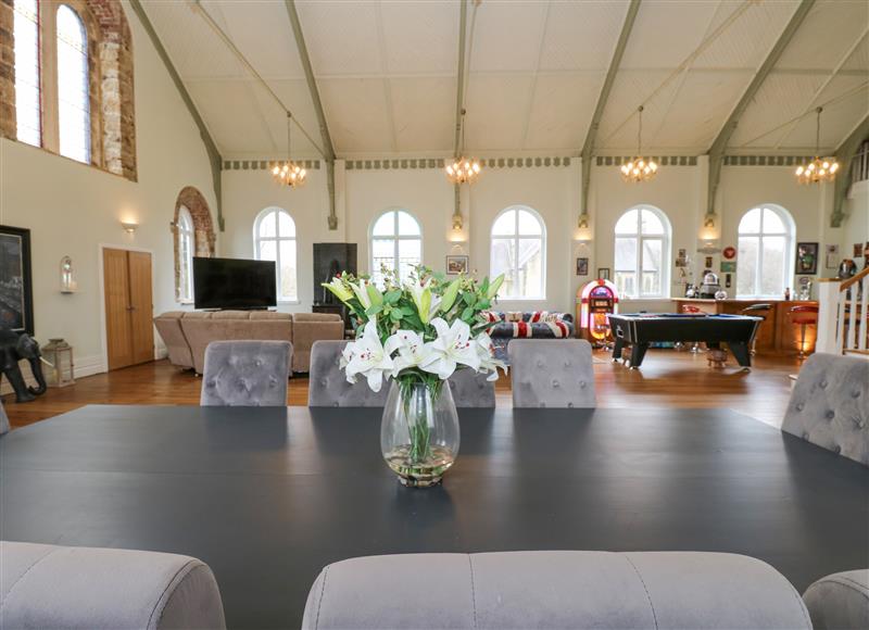 This is the dining room at The Miners Hall Retreat, Stanley