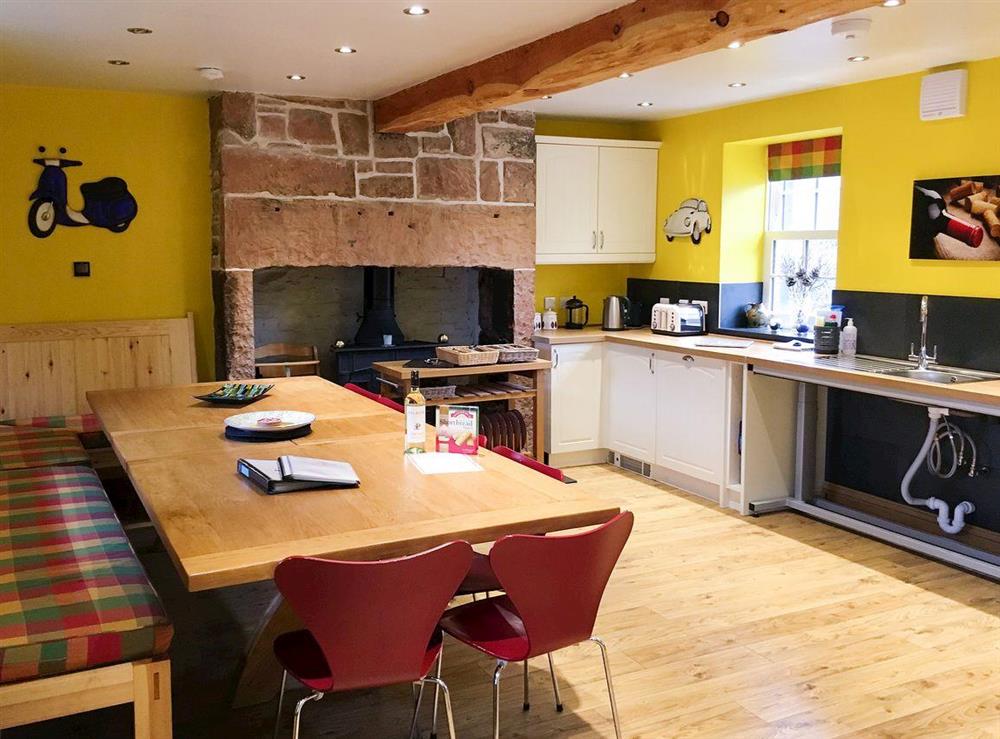 Wonderful, accessible kitchen/ dining room with rise and fall counters at The Moat House in Annan, Dumfries & Galloway, Dumfriesshire