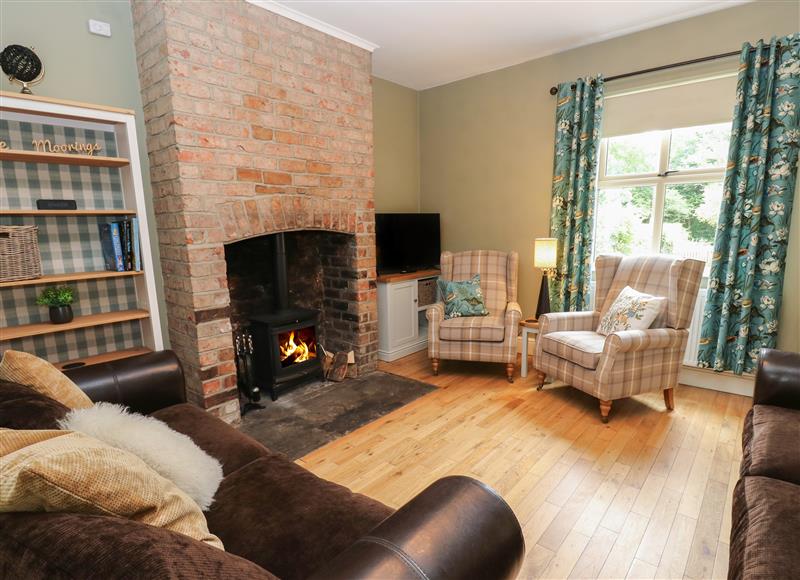 Relax in the living area at The Moorings, Stanley Ferry near Wakefield