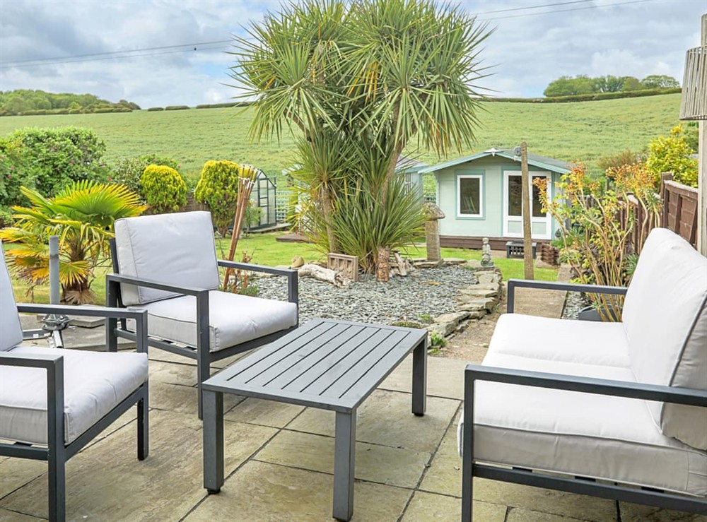 Sitting-out-area at The Moorland Retreat in Filey, North Yorkshire