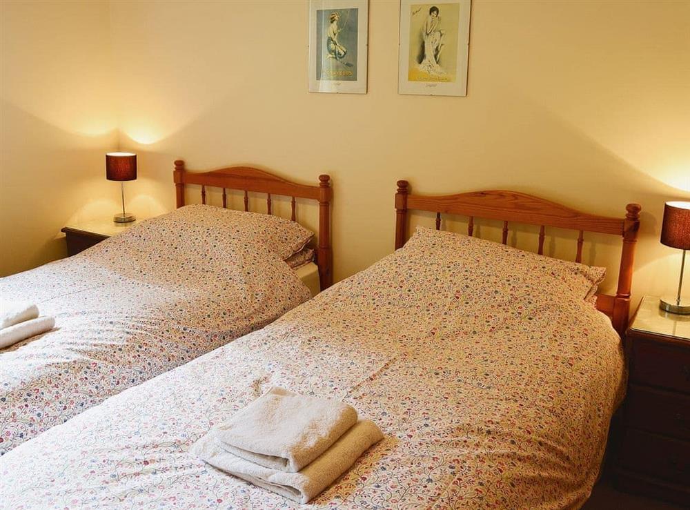 Relaxing twin bedroom at The Narrows in Poolewe, near Gairloch, Ross-Shire