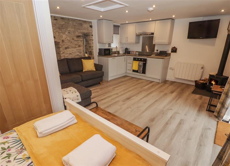 The living area at The Nest, Amroth