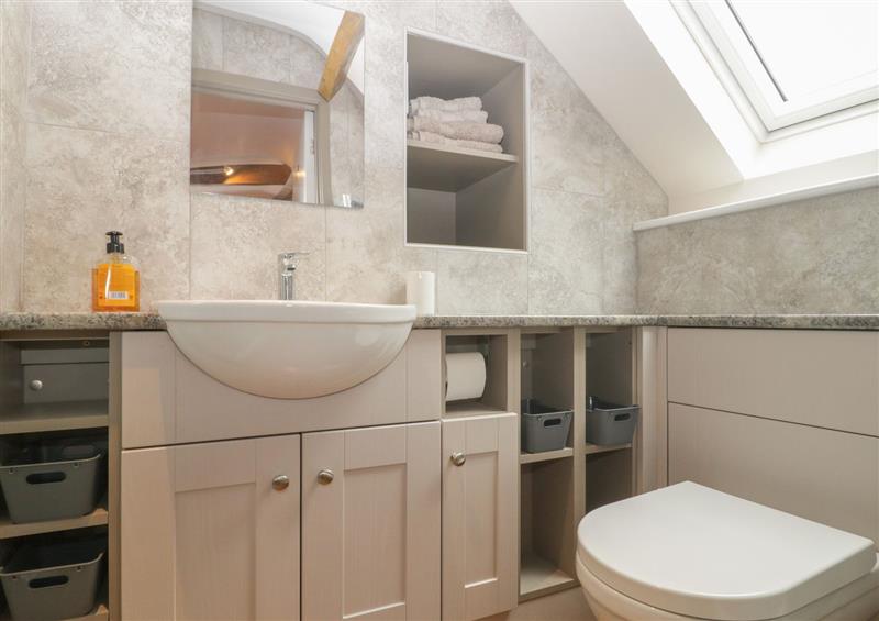 This is the bathroom at The Nest at the Round House, Chitterne near Warminster