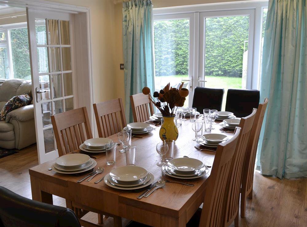 Dining area at The Nest in Aylsham, Norfolk, England