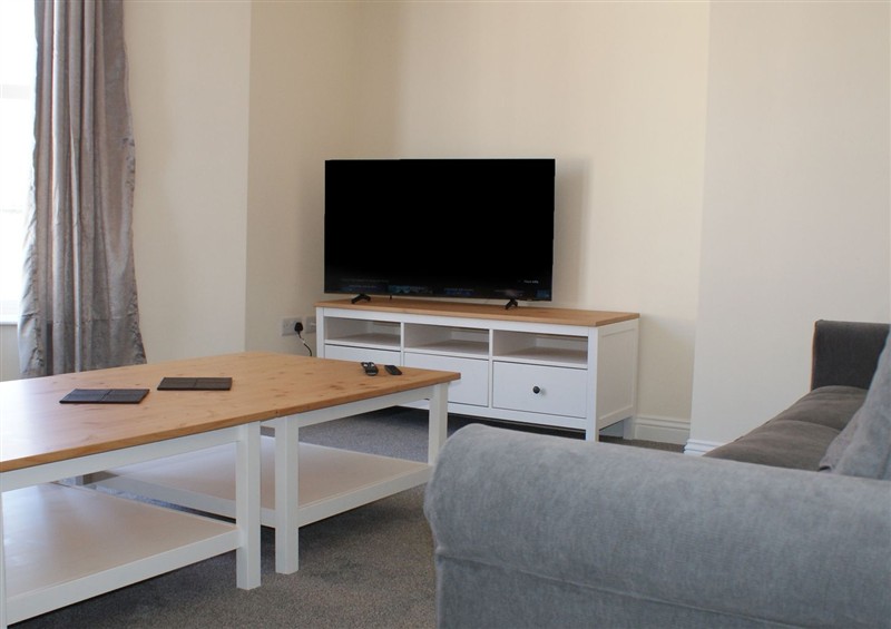 This is the living room at The Newborough - Apartment Three, Scarborough