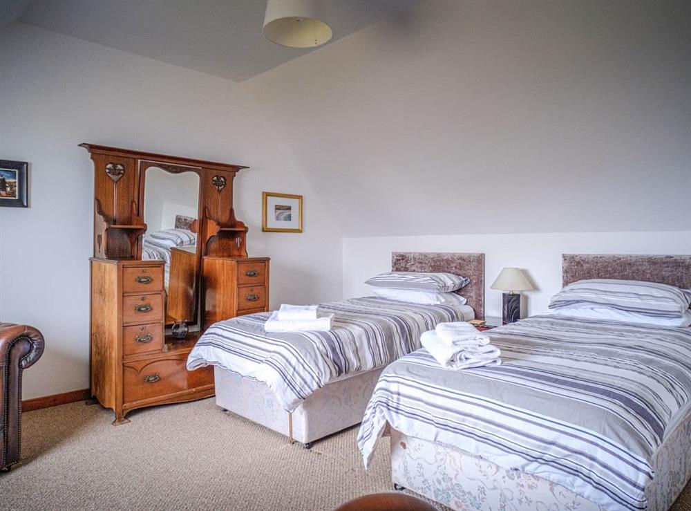Twin bedroom at The Nicolson House in Lemreway, Outer Hebrides, Isle Of Lewis