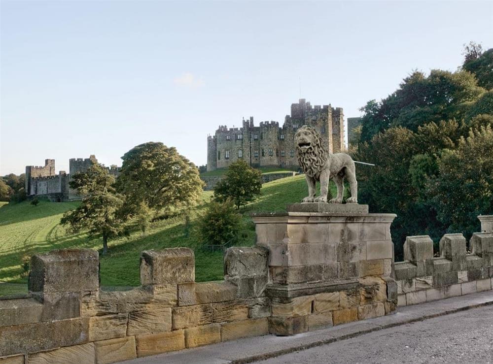 Alnwick castle at The Nook in Alnwick, Northumberland