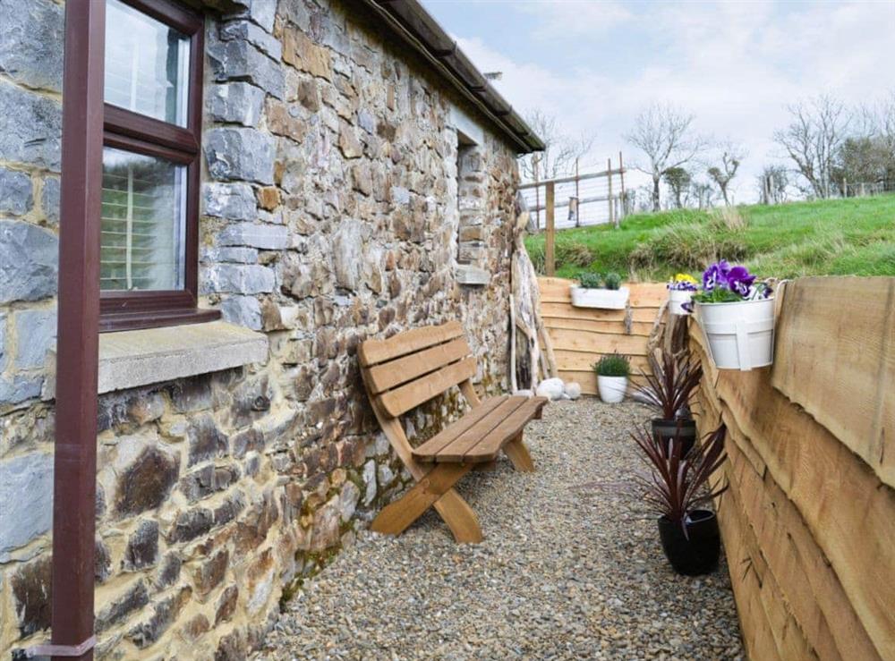 Sitting-out-area at The Nook in Amroth, near Pendine, Dyfed
