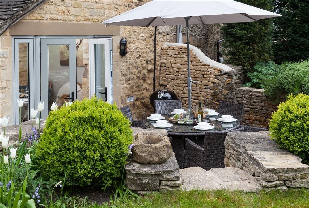 Enjoy dining al-fresco  at The Nook, Guiting Power