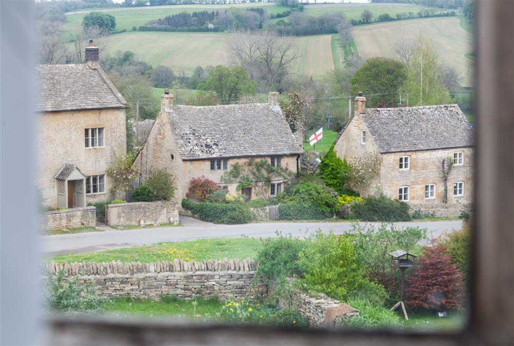 Quintessential Cotswolds view from bedroom one  at The Nook, Guiting Power