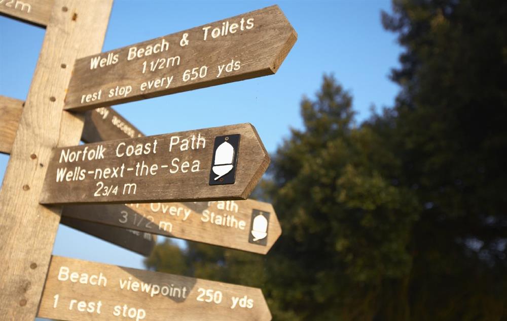 Coastal paths accessible on foot from the property at The Normans, Wells-next-the-Sea