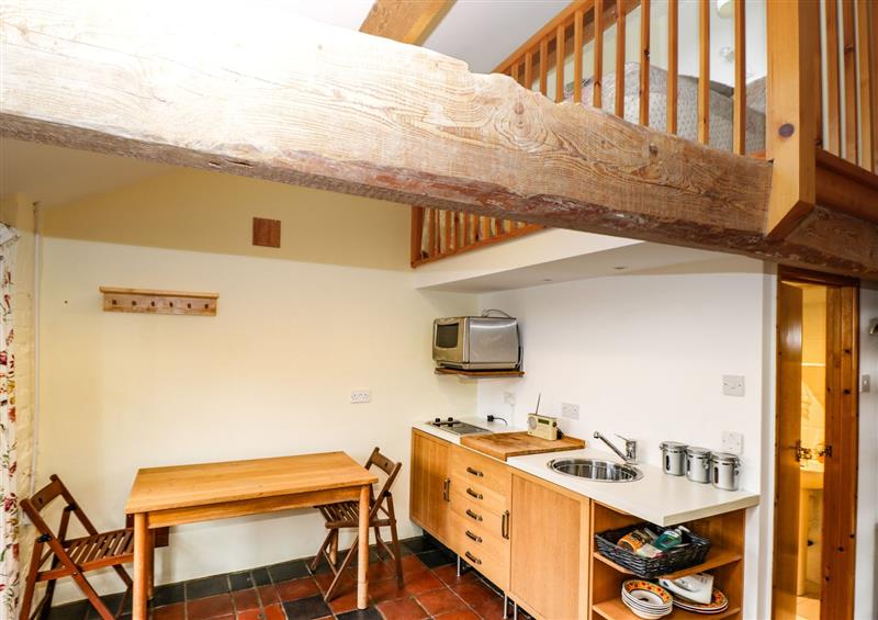 This is the kitchen at The Nutshell, Penrhos near Monmouth