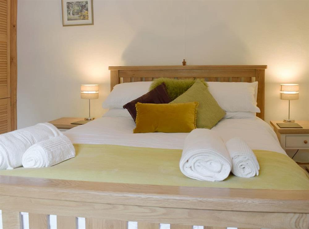 Comfortable double bedroom at The Oak in Newchurch, near Hay-on-Wye, Powys