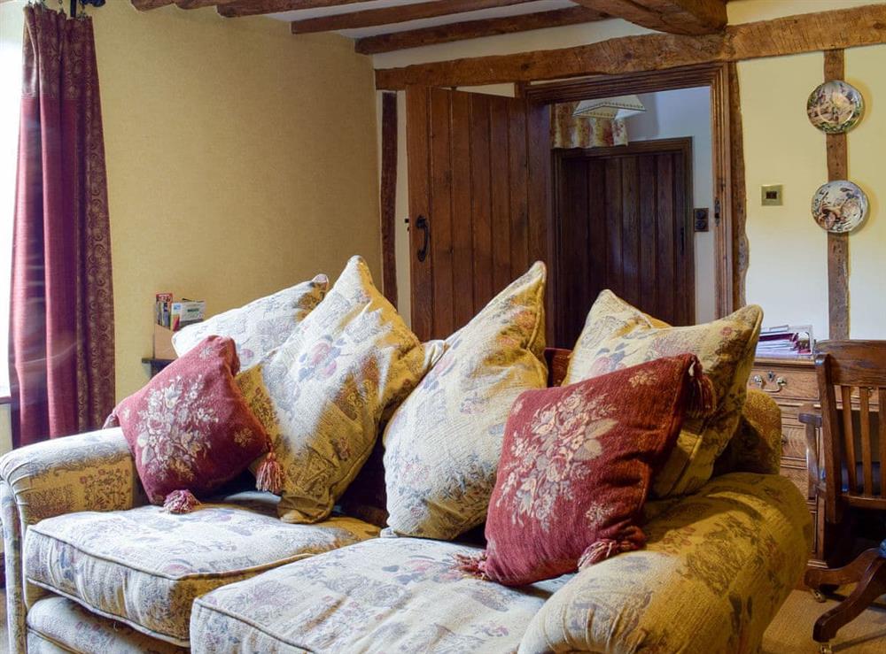 Comfortable living room at The Oak in Newchurch, near Hay-on-Wye, Powys