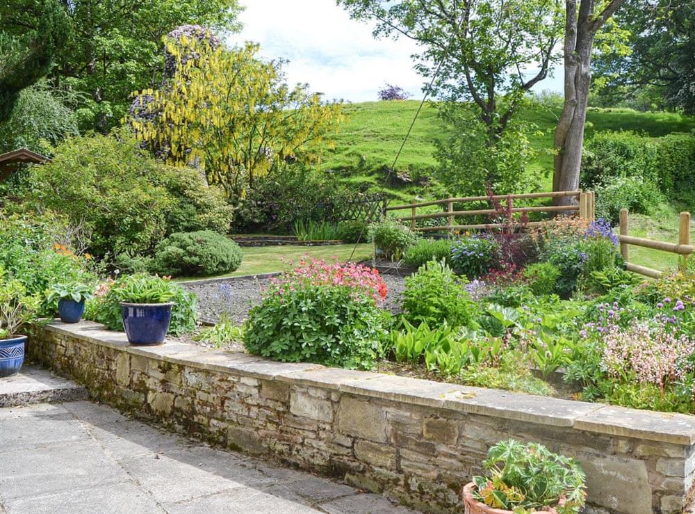 Lovely garden area at The Oak in Newchurch, near Hay-on-Wye, Powys