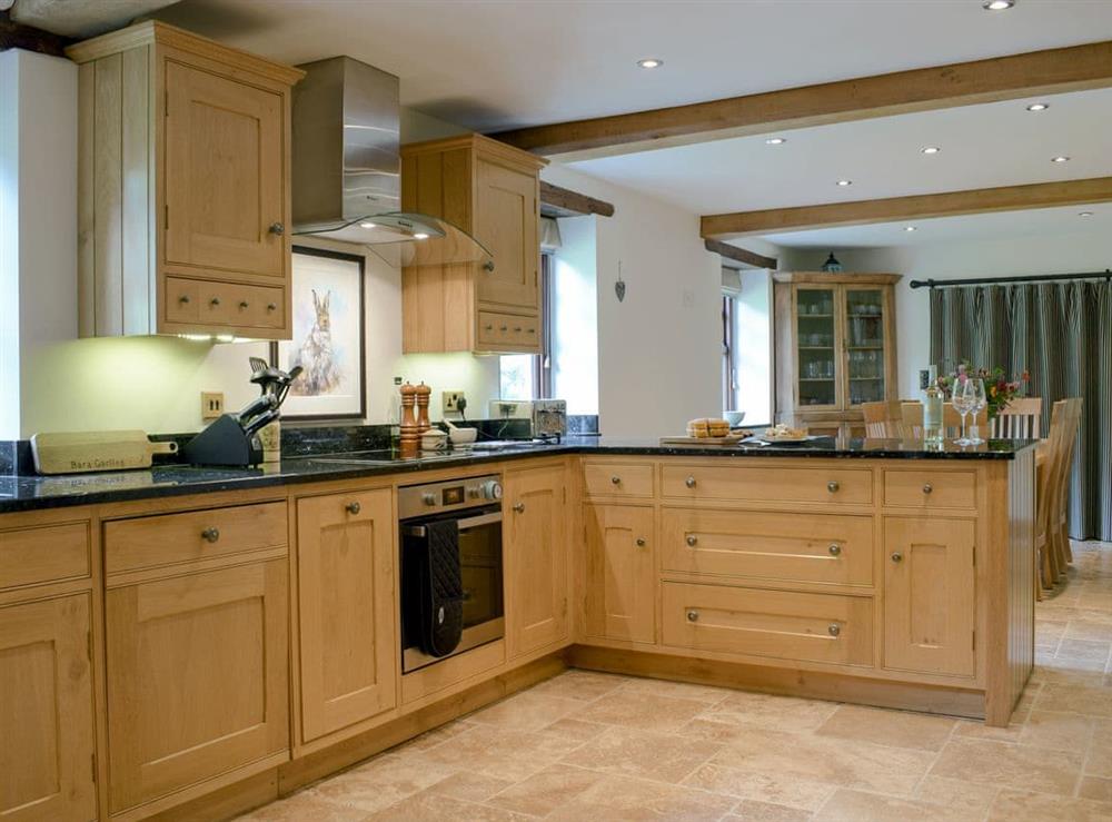 Spacious, well equipped kitchen at The Oak in Newchurch, near Hay-on-Wye, Powys