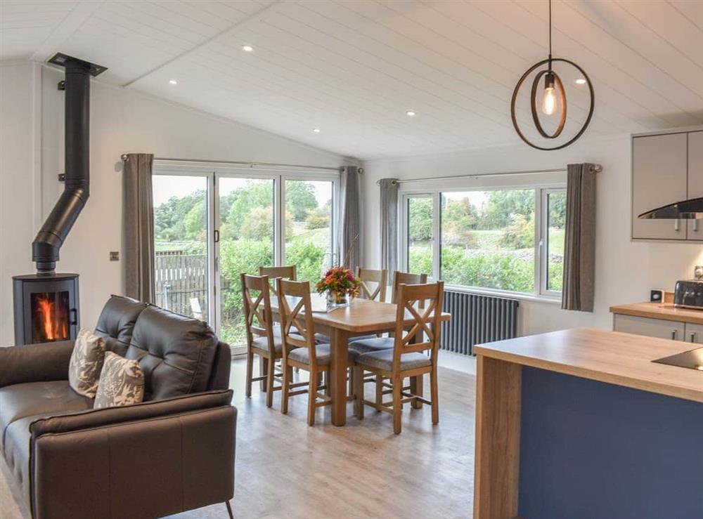 Open plan living space at The Oaks in Great Strickland, Cumbria