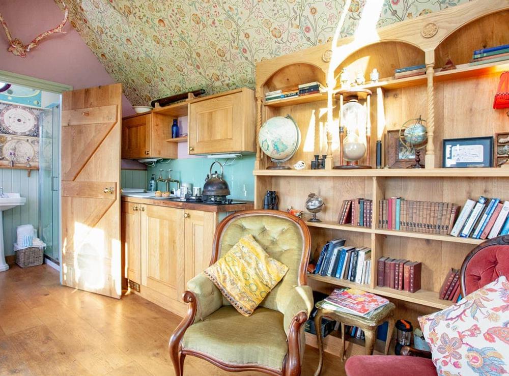 Open plan living space at The Observatory in Tresawson, near Looe, Cornwall