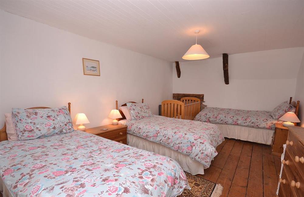 The spacious triple bedroom at The Old Bakehouse, Dittisham