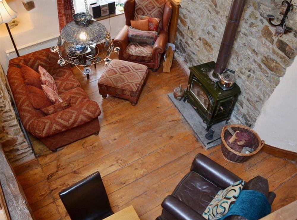 Living room/dining room at The Old Barn in Ford, near Bideford, Devon
