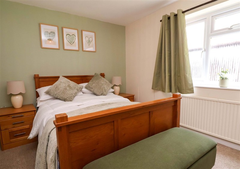 One of the 5 bedrooms at The Old Barn, Pentre Celyn