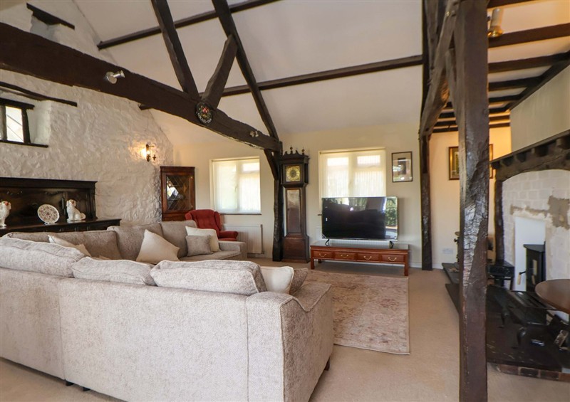 The living area at The Old Barn, Pentre Celyn