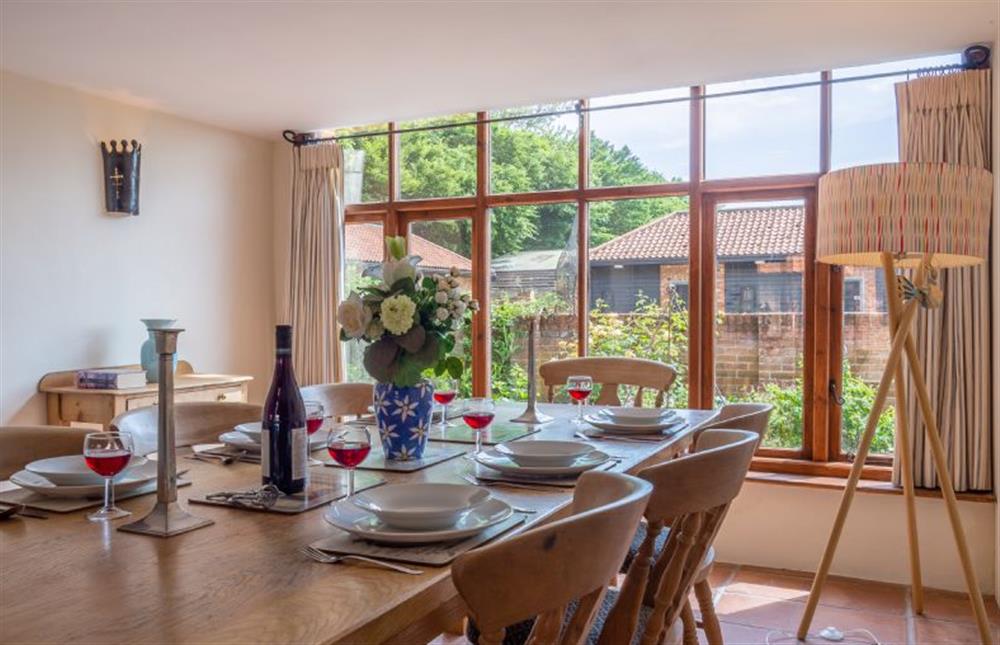 Dining room with views to the front of the property at The Old Barn, Semer