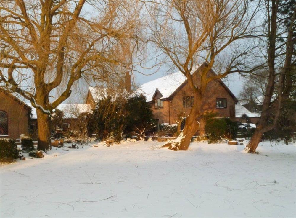 Attractive winter scene at The Old Barn in Skegness, Lincolnshire