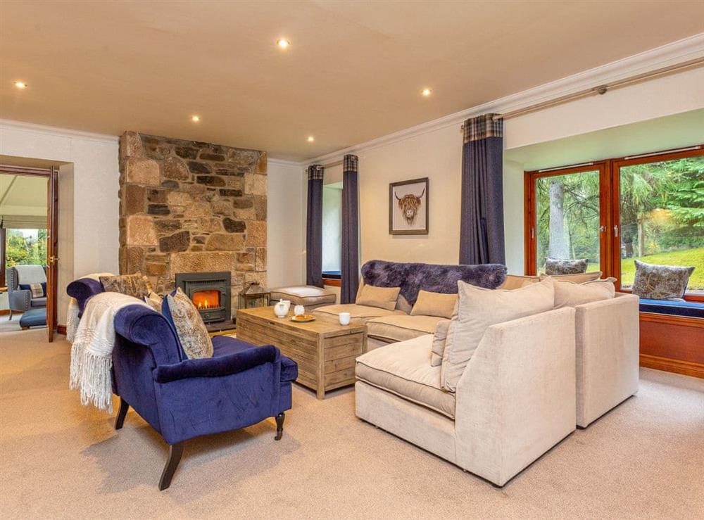 Living area at The Old Boathouse in Advie, near Grantown-on-Spey, Morayshire