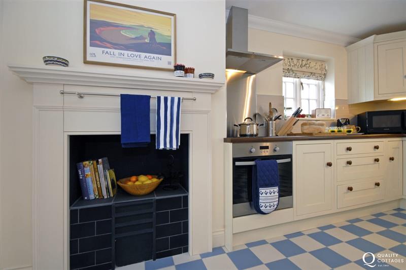 Shaker kitchen in Trefin holiday cottage at The Old Boathouse, Trefin