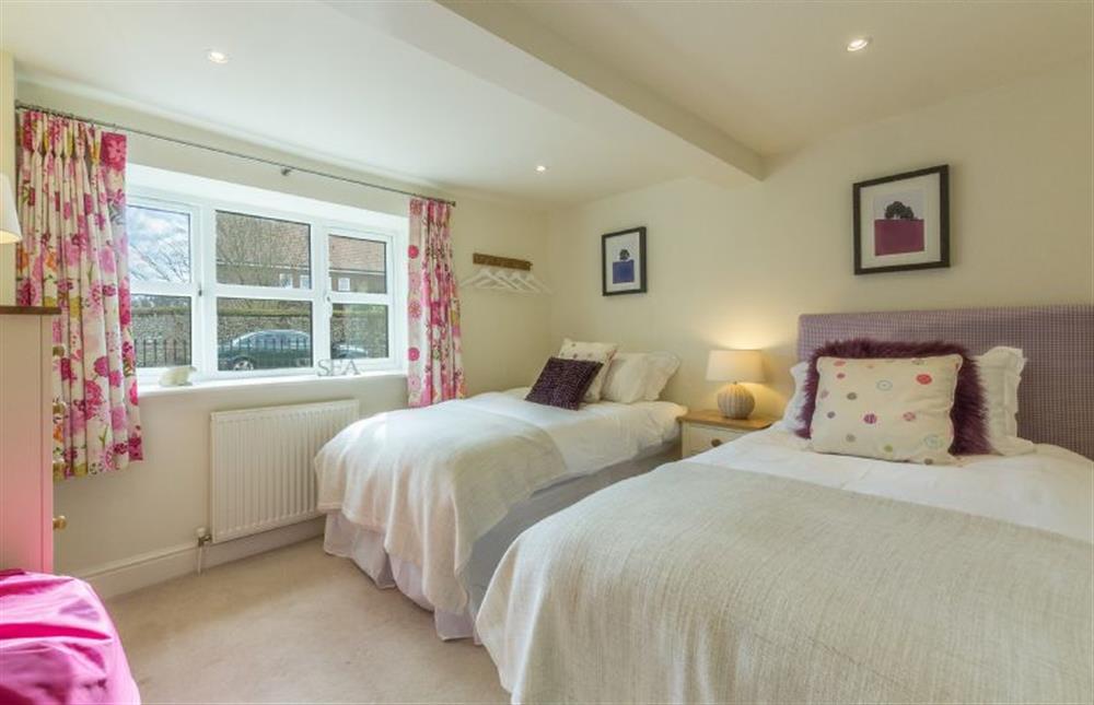 Ground floor: Bedroom four, twin beds at The Old Butchers Shop, Docking near Kings Lynn