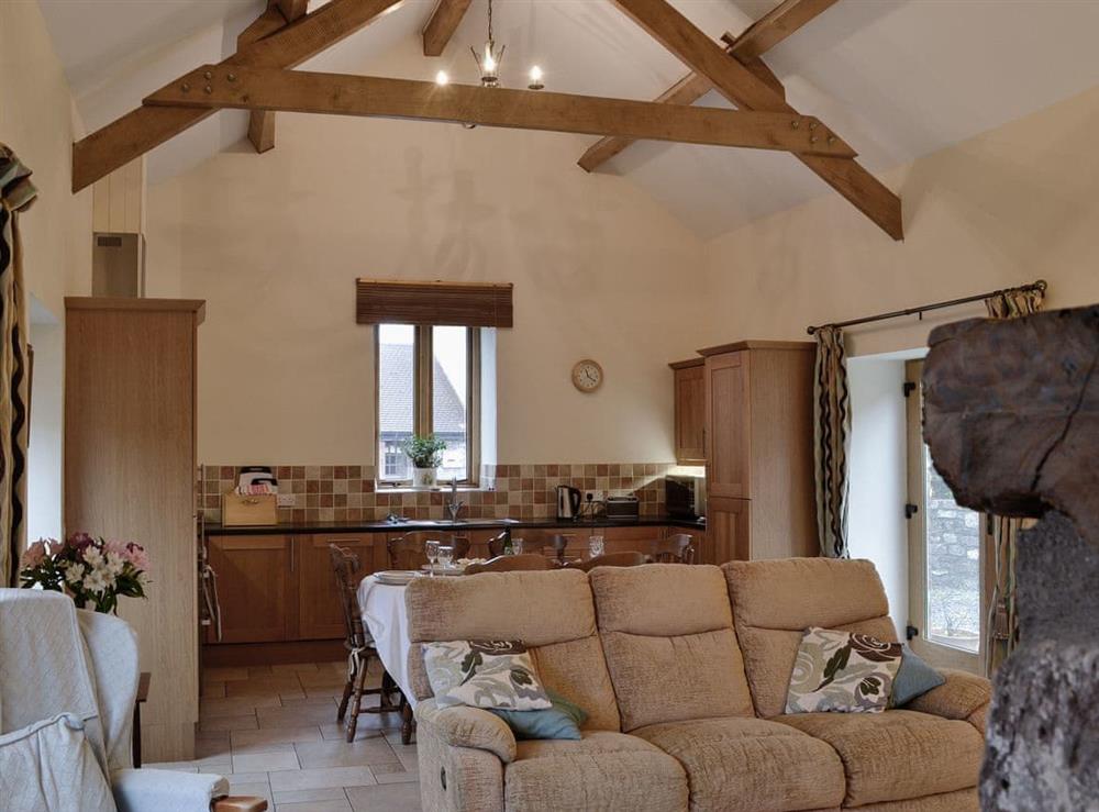 Open pan living space at The Old Byre in Middleton, near Swansea, Glamorgan, West Glamorgan