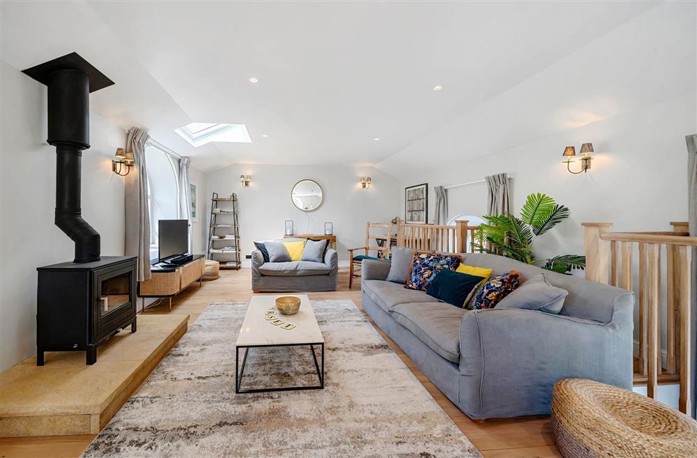 The open-plan living area with space for all the family at The Old Chapel, Beaminster