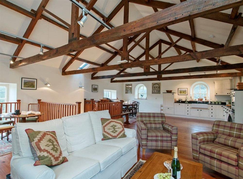Spacious, light-filled open plan living space at The Old Chapel in Horsehouse, near Leyburn, North Yorkshire