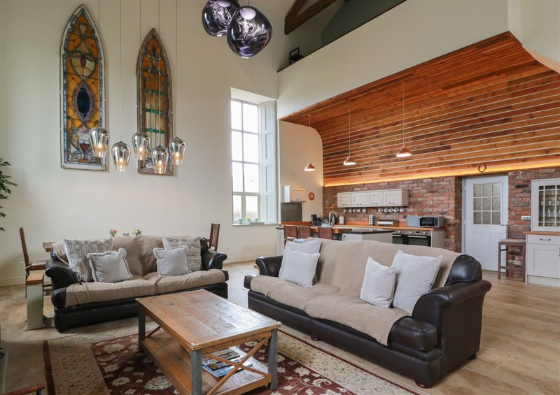 The living area at The Old Chapel, Norham