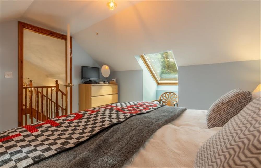 First floor: Bedroom two with a super-king size bed (photo 3) at The Old Chapel, Pentney near Kings Lynn