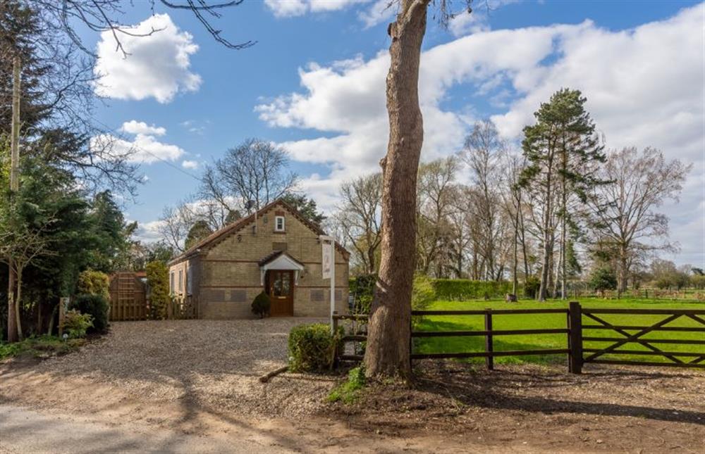 Front elevation with plenty of parking for three cars at The Old Chapel, Pentney near Kings Lynn