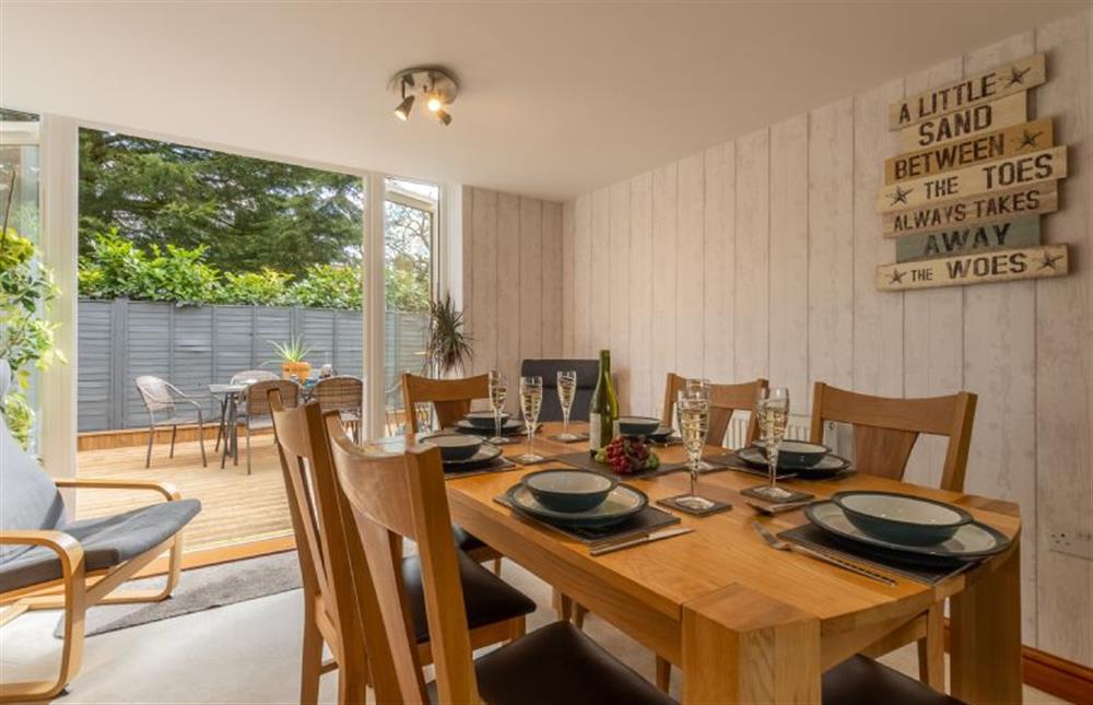 Ground floor: Dining area with french doors to the garden at The Old Chapel, Pentney near Kings Lynn