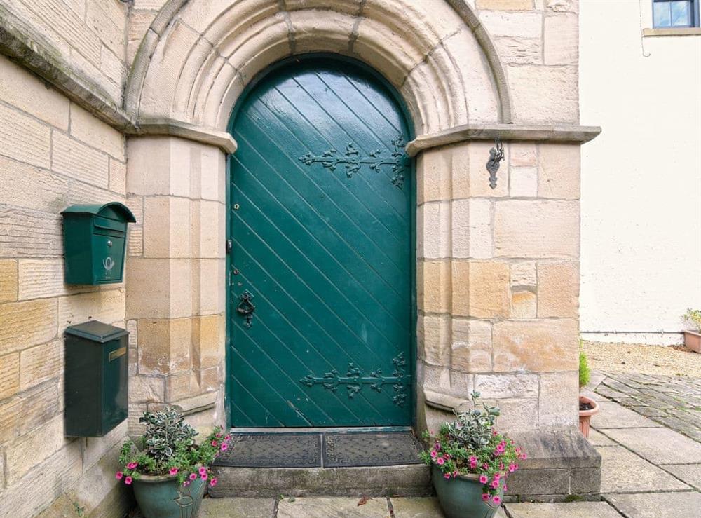 Impressive front door at The Old Chapel Retreat in Staindrop, Barnard Castle, Co. Durham., Great Britain